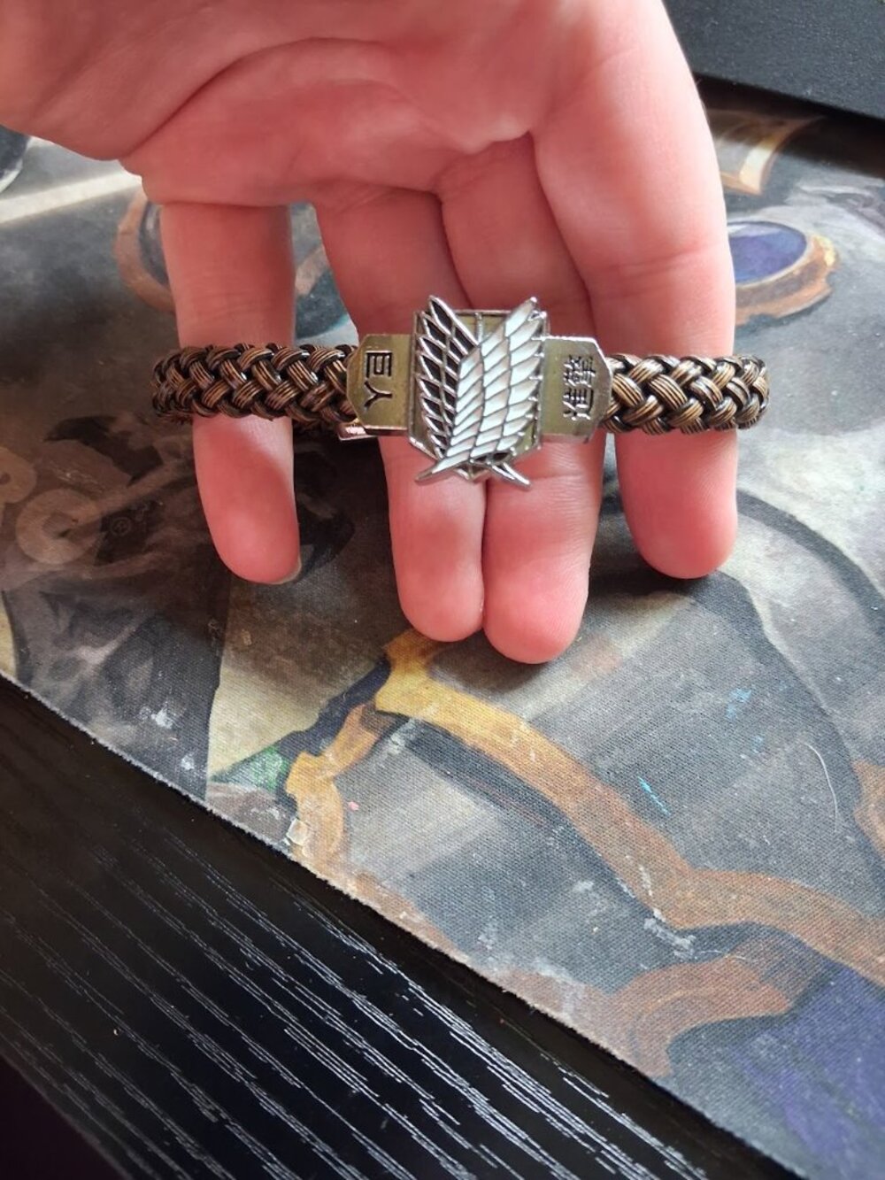 Attack on Titans Scouts Regiment logo bracelet